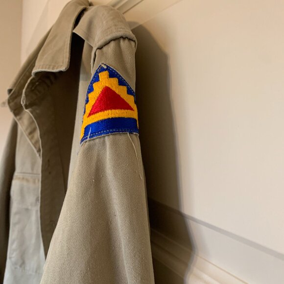 Men’s Vintage Military-Style Heavy Khaki Top - Picture 5 of 7